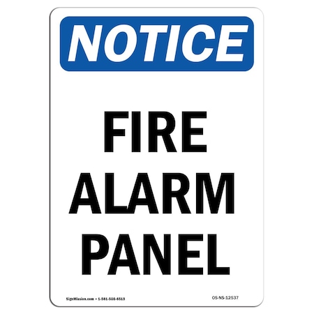 OSHA Notice Sign, Fire Alarm Panel, 14in X 10in Decal